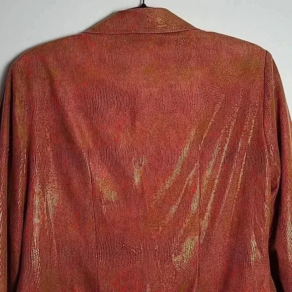 Joseph Ribkoff Trends Burnt Orange/Brown Weston Jacket Vintage 90s  Size US 6 - Picture 12 of 16